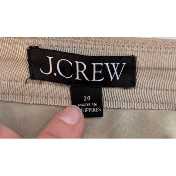 J.Crew Natasha Skirt in Stretch Twill Cotton  | Sz 20 | Light Khaki - Picture 5 of 9